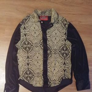 Lip Service 1990s Vintage Velvet Mens Top Rare